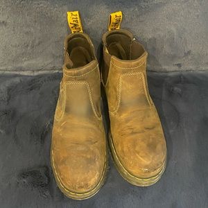Distressed Dr. Martens Steel Toe Boots